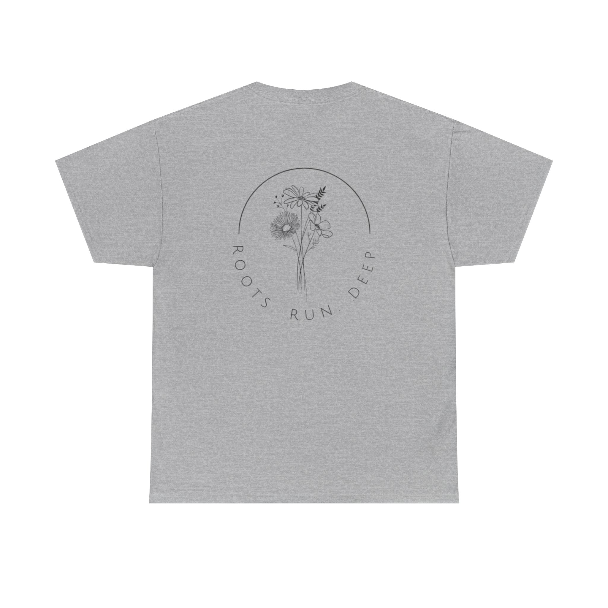 Appalachian Archives Tee with Deer Skull & "Roots Run Deep" Floral Back Design