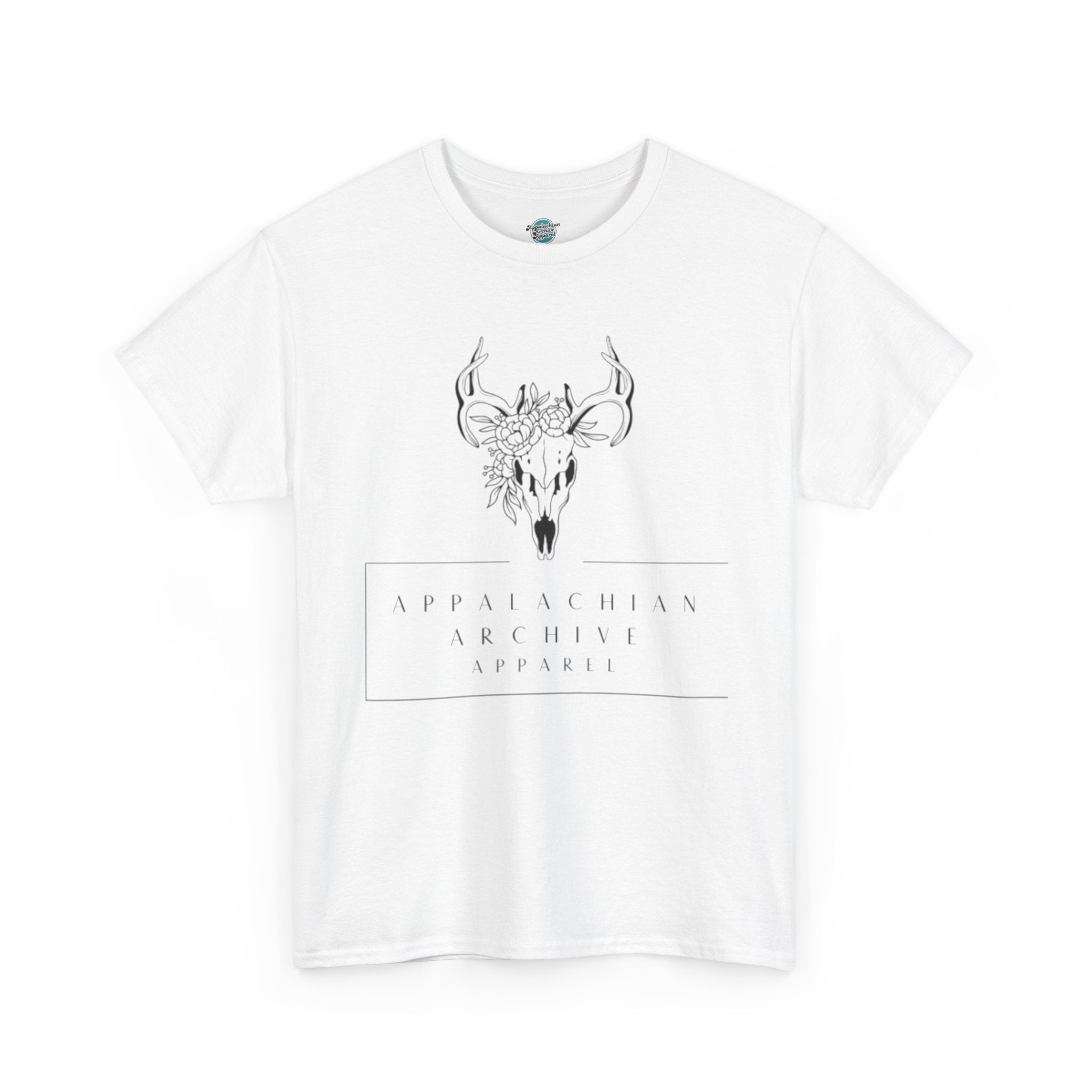 Appalachian Archives Tee with Deer Skull & "Roots Run Deep" Floral Back Design