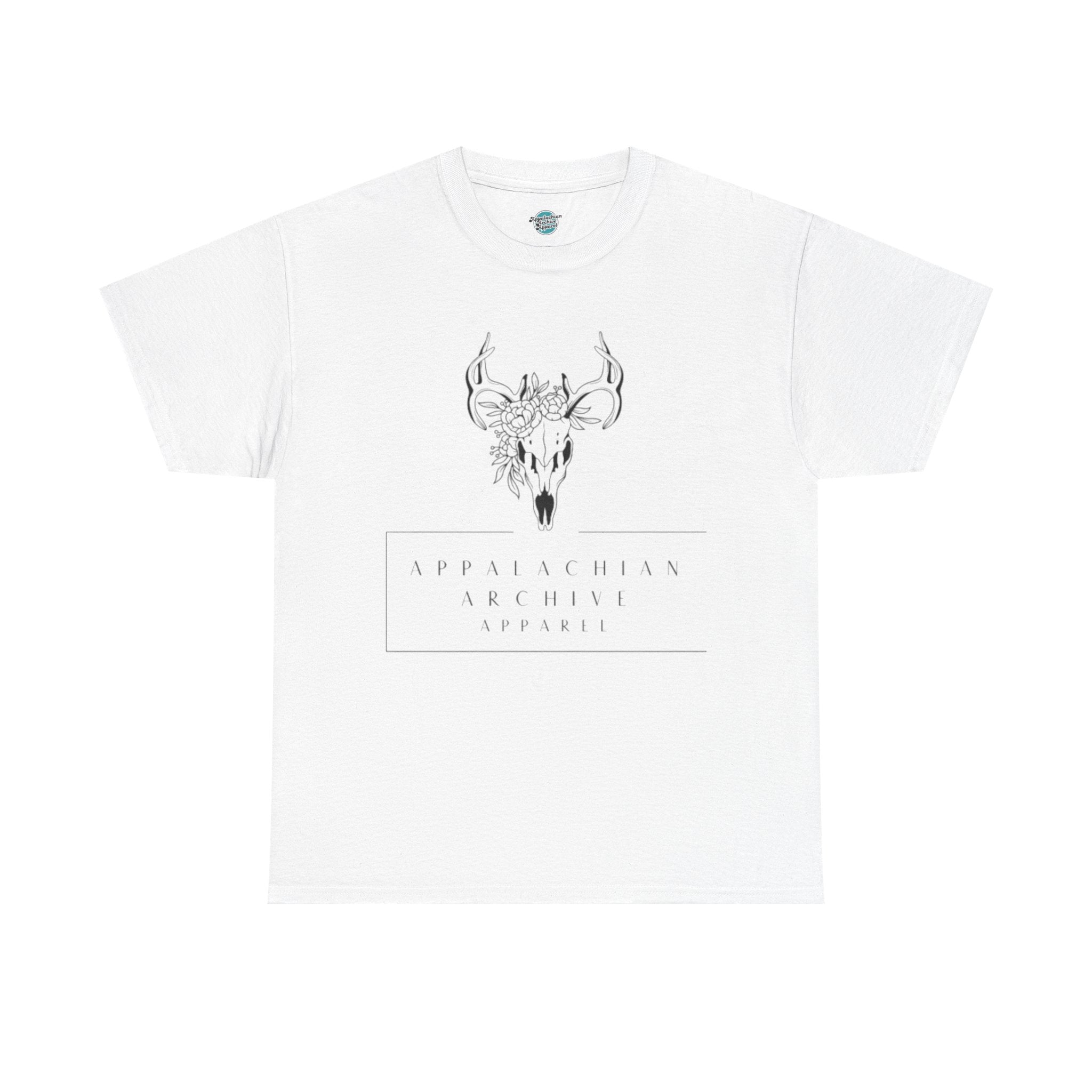 Appalachian Archives Tee with Deer Skull & "Roots Run Deep" Floral Back Design