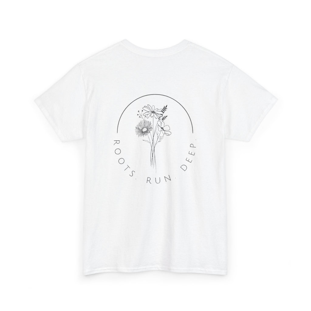 Appalachian Archives Tee with Deer Skull & "Roots Run Deep" Floral Back Design