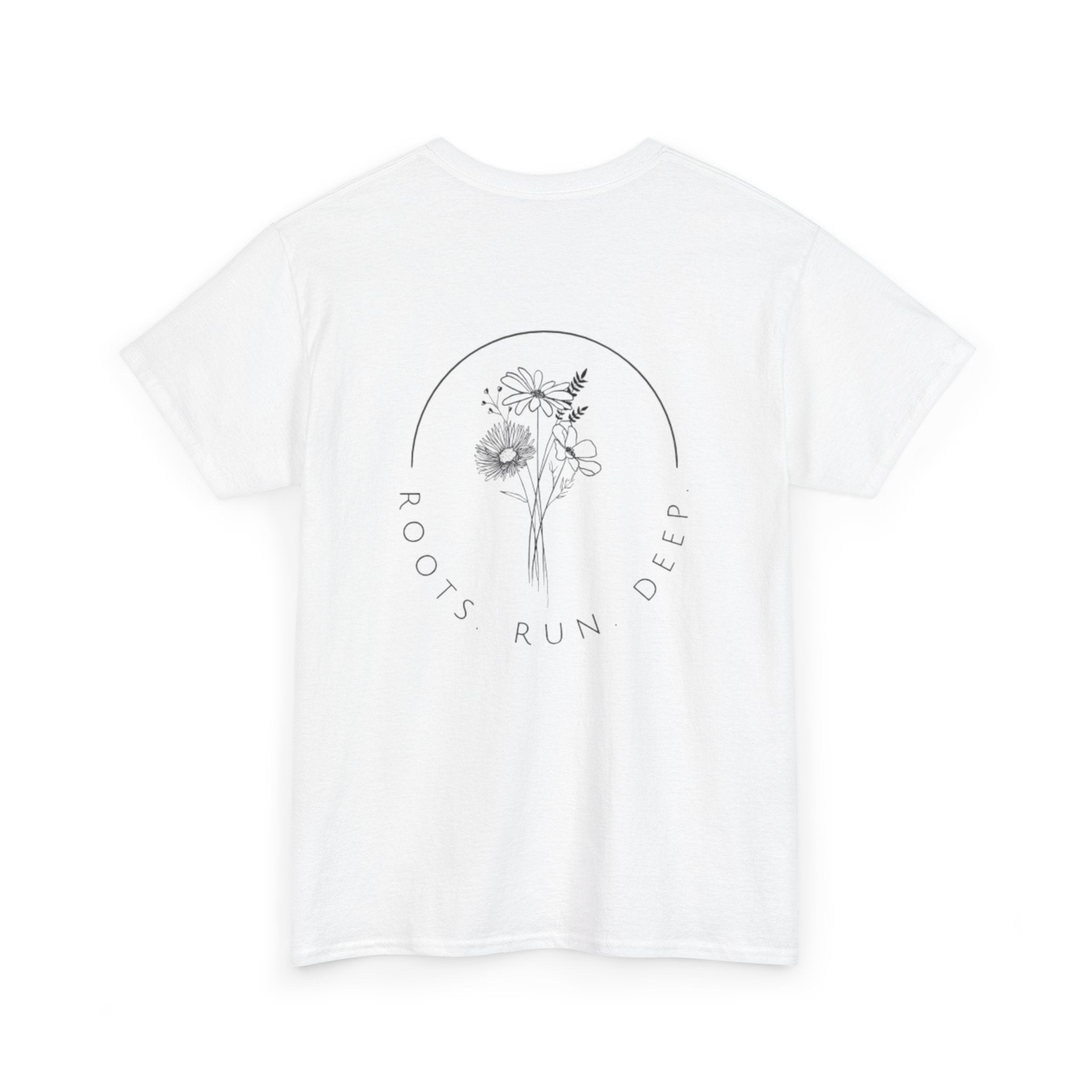 Appalachian Archives Tee with Deer Skull & "Roots Run Deep" Floral Back Design