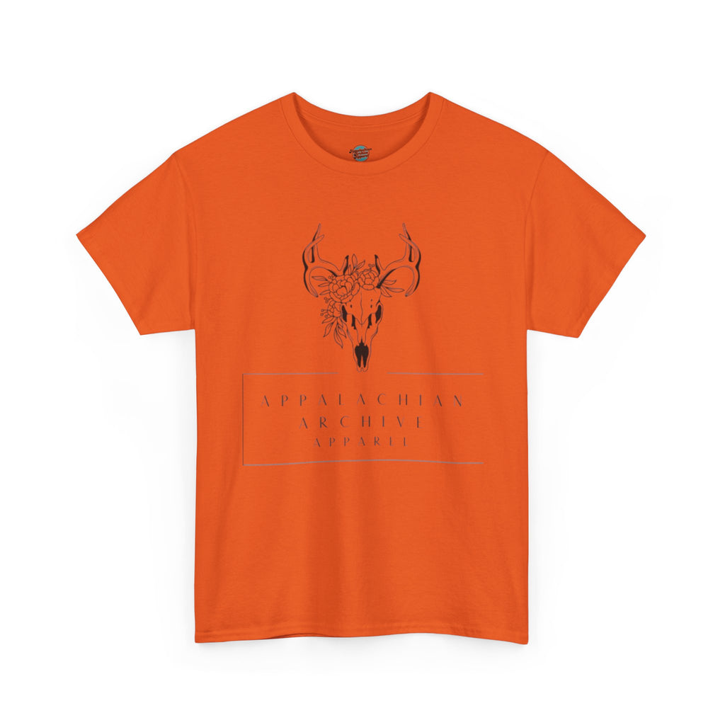 Appalachian Archives Tee with Deer Skull & "Roots Run Deep" Floral Back Design
