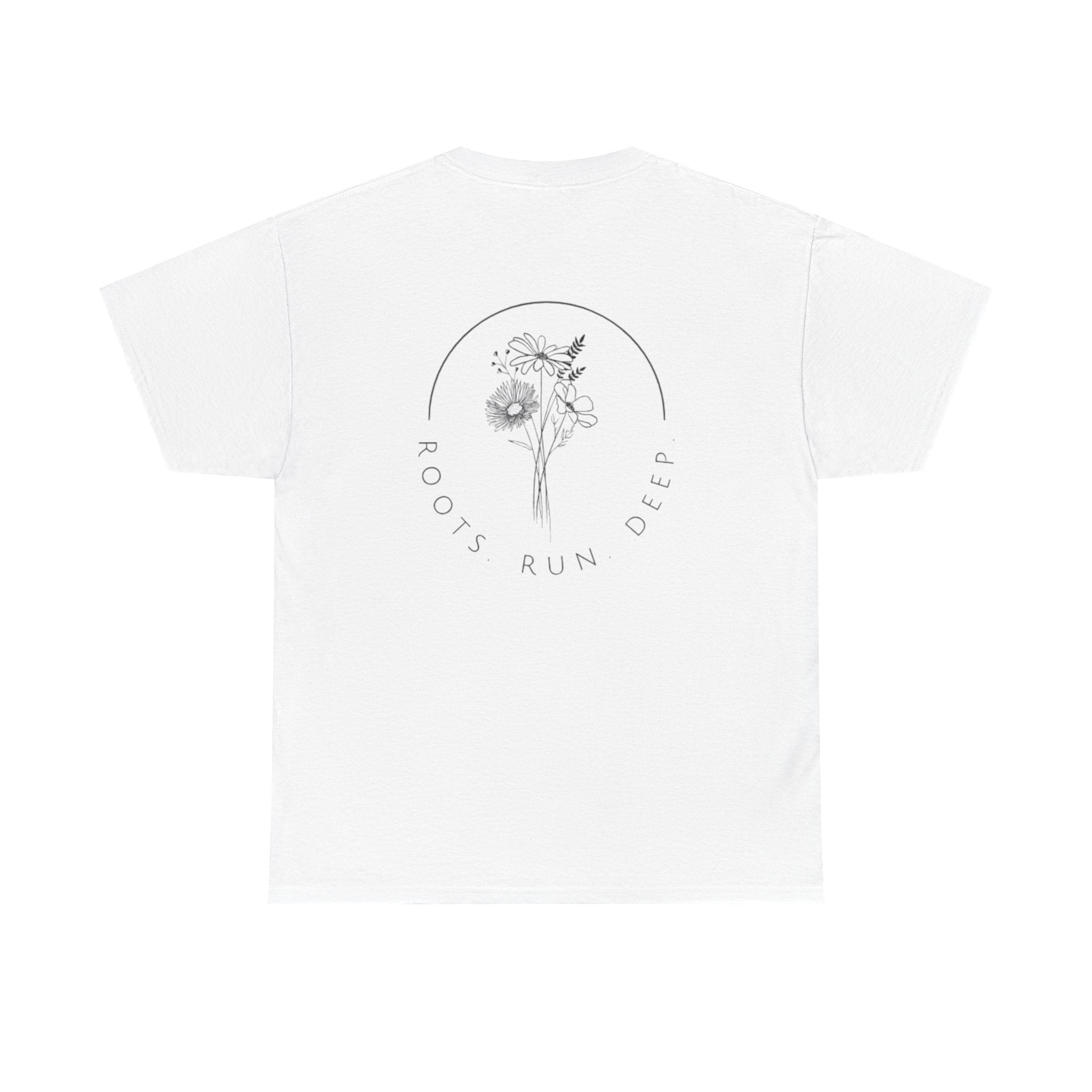 Appalachian Archives Tee with Deer Skull & "Roots Run Deep" Floral Back Design