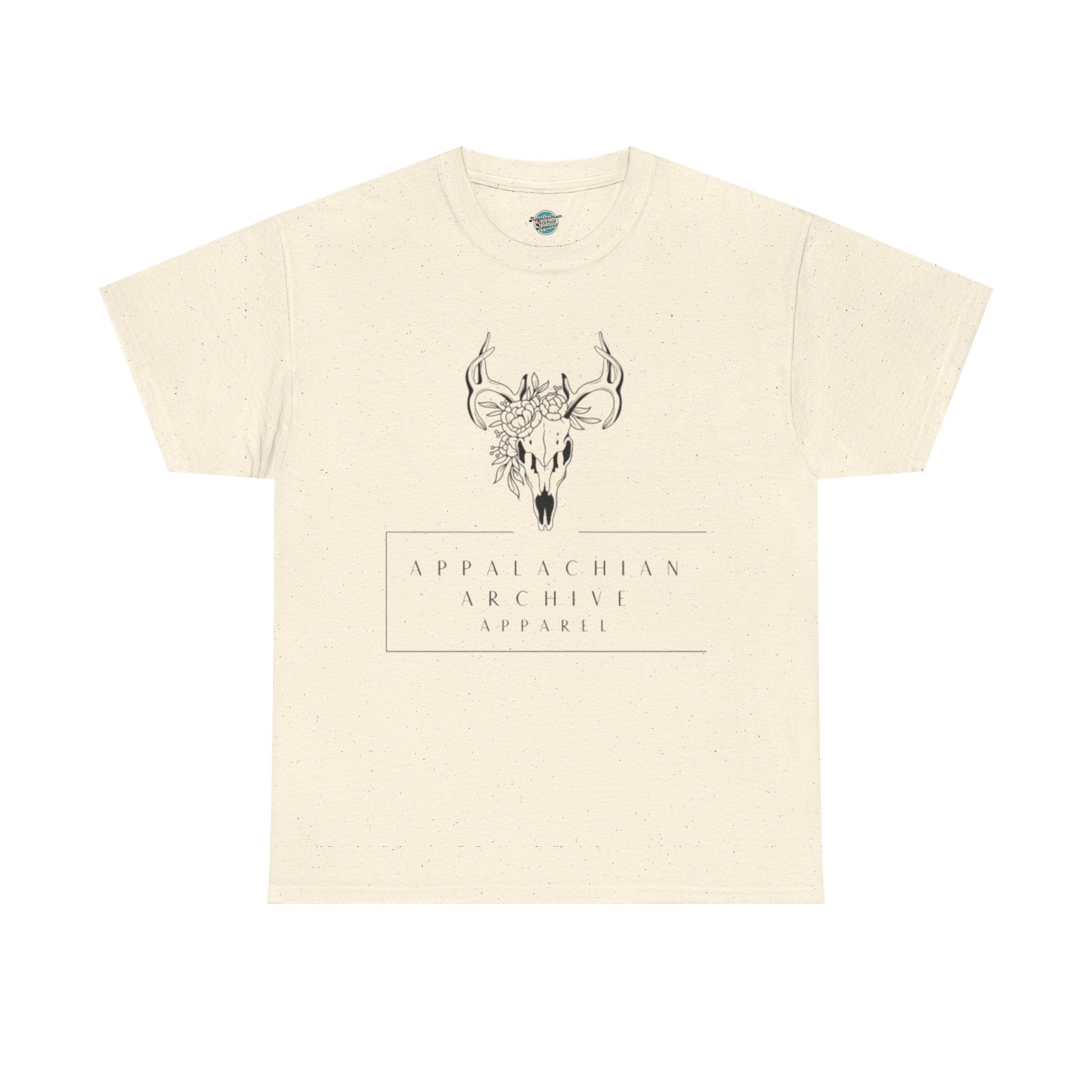 Appalachian Archives Tee with Deer Skull & "Roots Run Deep" Floral Back Design
