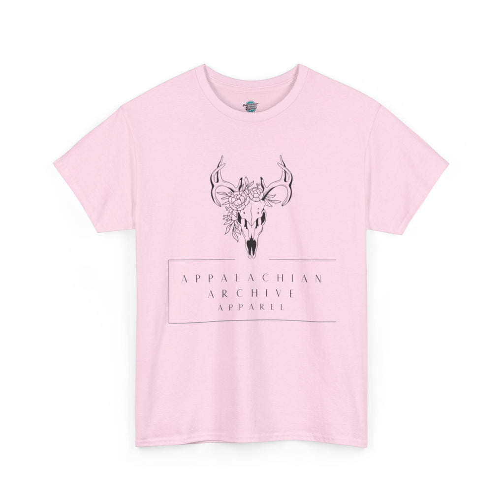 Appalachian Archives Tee with Deer Skull & "Roots Run Deep" Floral Back Design