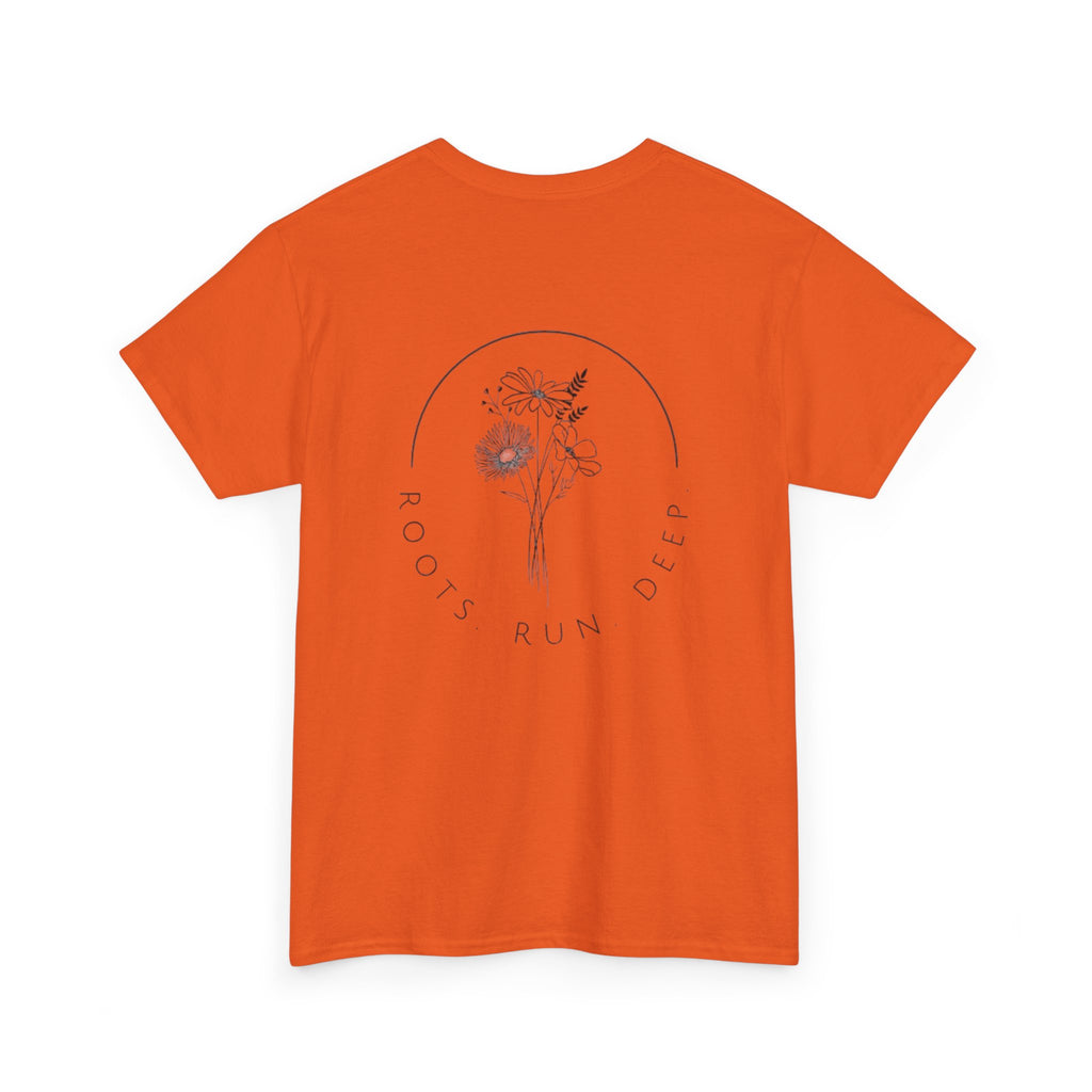 Appalachian Archives Tee with Deer Skull & "Roots Run Deep" Floral Back Design