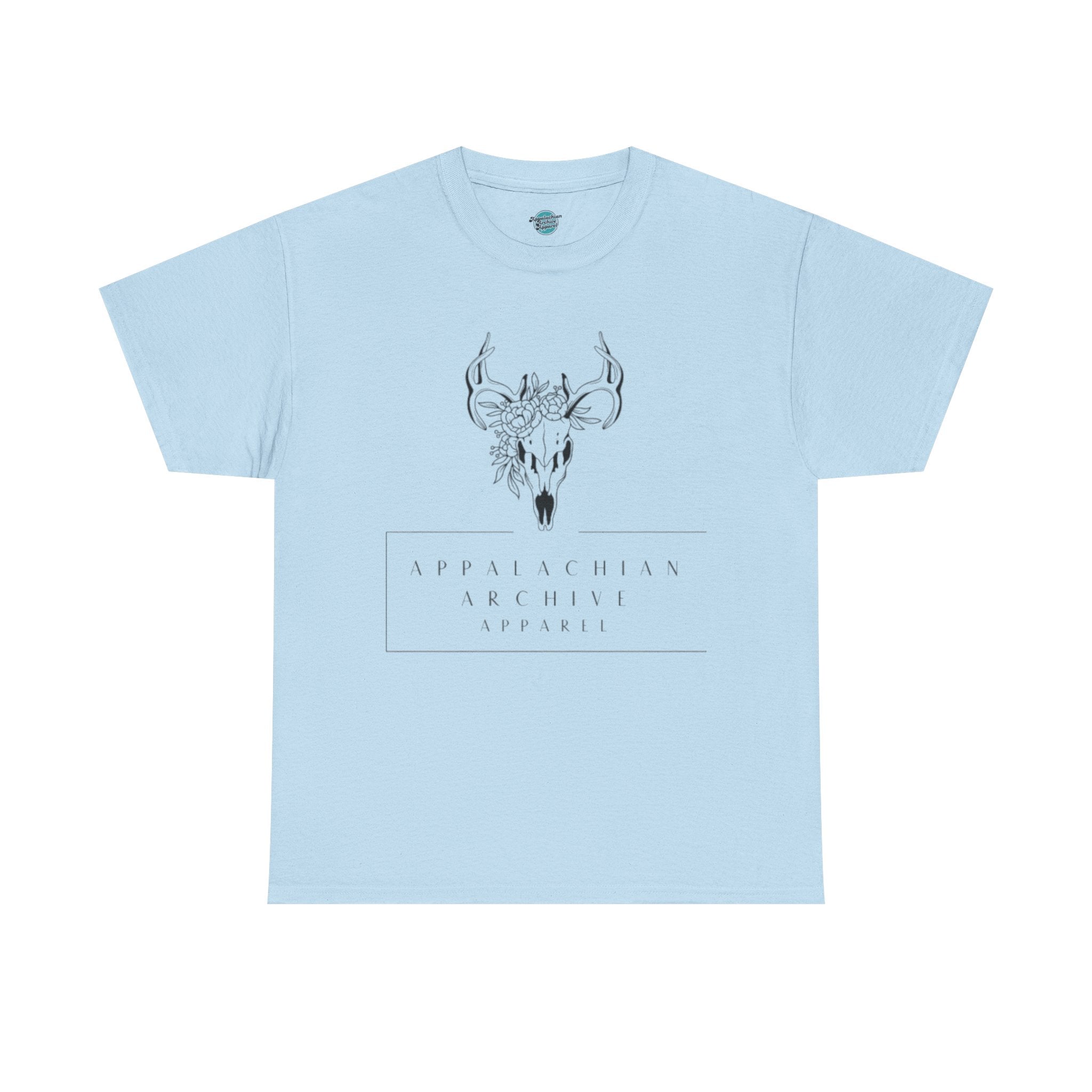 Appalachian Archives Tee with Deer Skull & "Roots Run Deep" Floral Back Design