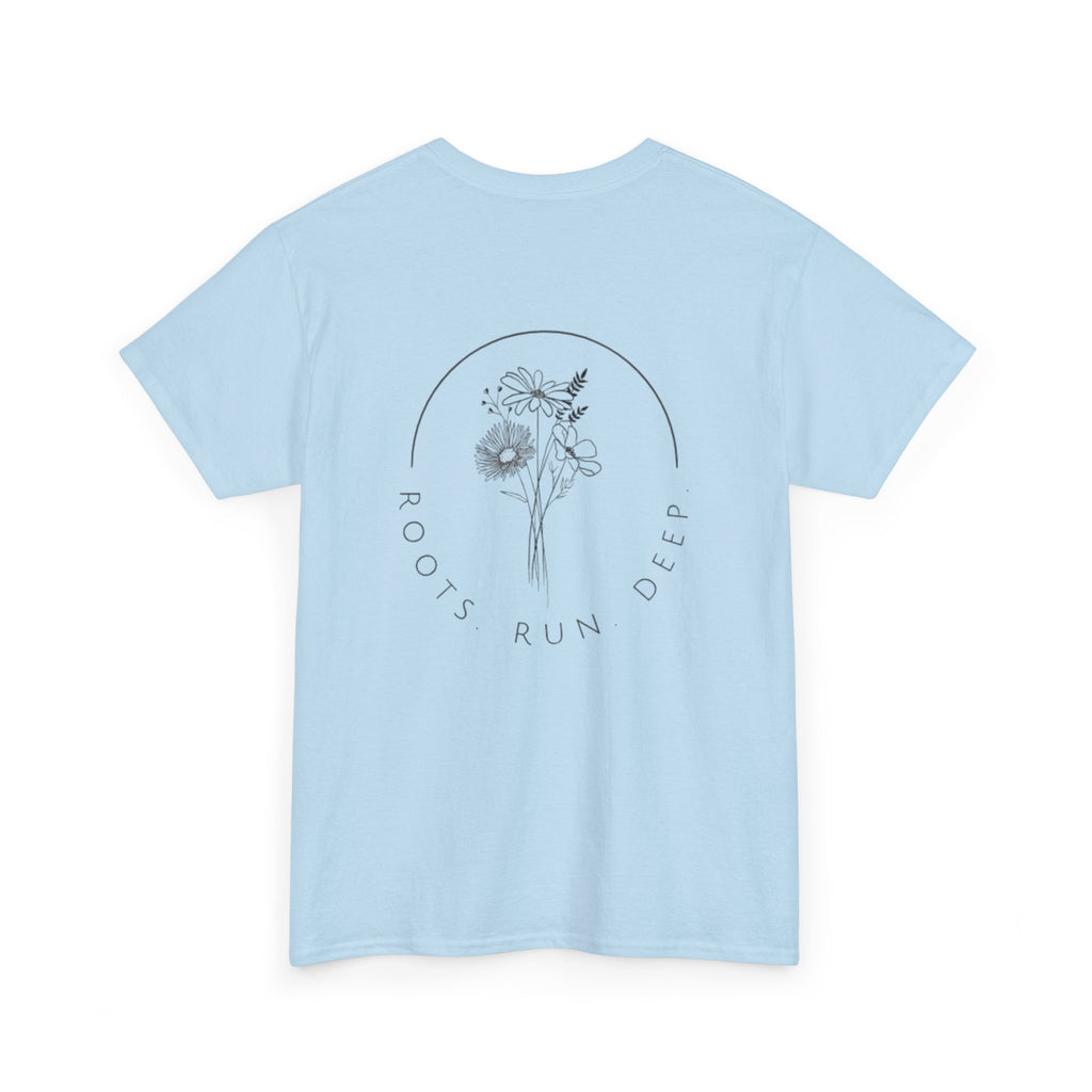 Appalachian Archives Tee with Deer Skull & "Roots Run Deep" Floral Back Design